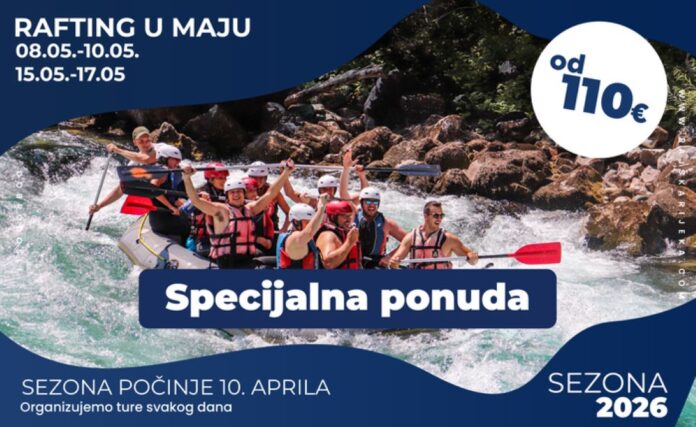 Majski vikend rafting Tarom - tri dana avanture u kampu Rajska rijeka