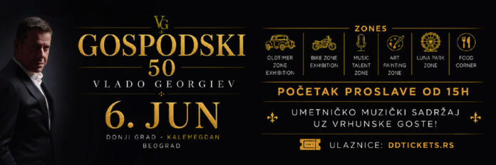 Vlado Georgiev donosi ‘Gospodski 50’ na Kalemegdan - koncert uz hitove koji su obeležili generacije
