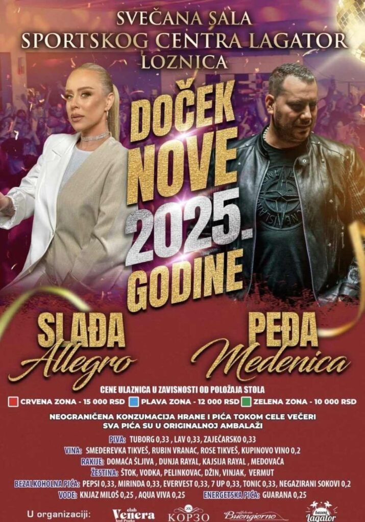 Slađa Allegro doček Nove godine 2025