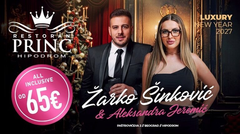 Restoran Princ Nova godina 2027 – rezervišite svoje mesto za glamurozan doček!