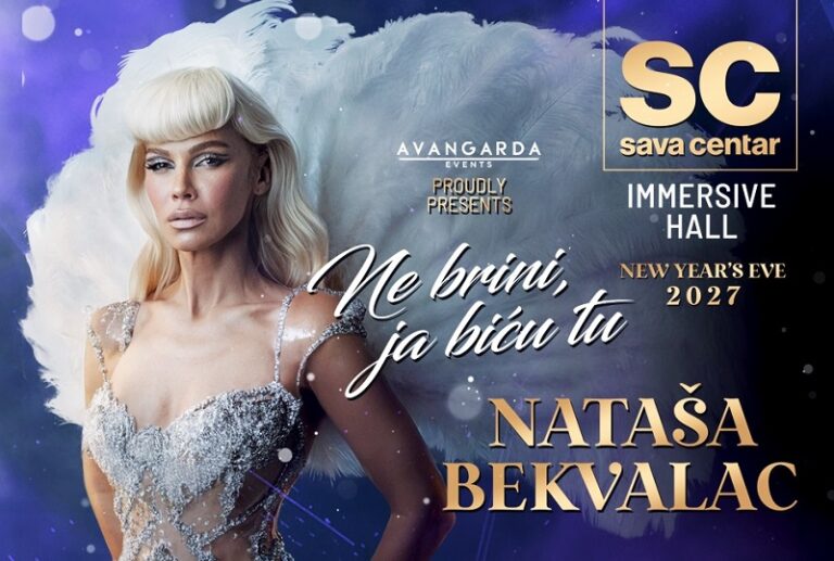 Sava Centar Immersive Hall Nova godina 2027 – elegantan doček uz Natašu Bekvalac